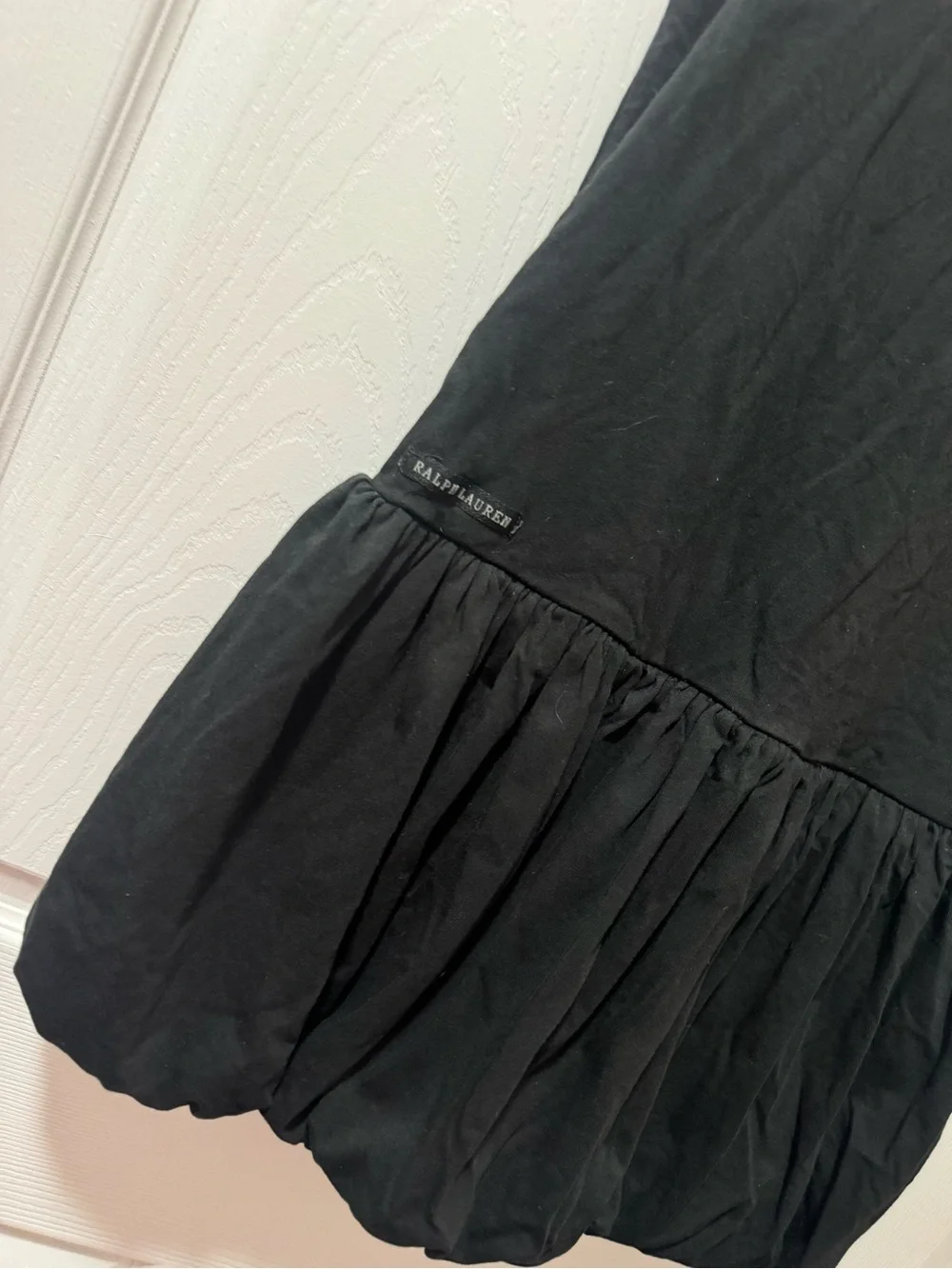 Ralph Lauren Black Sleeveless Bubble-Hem Dress